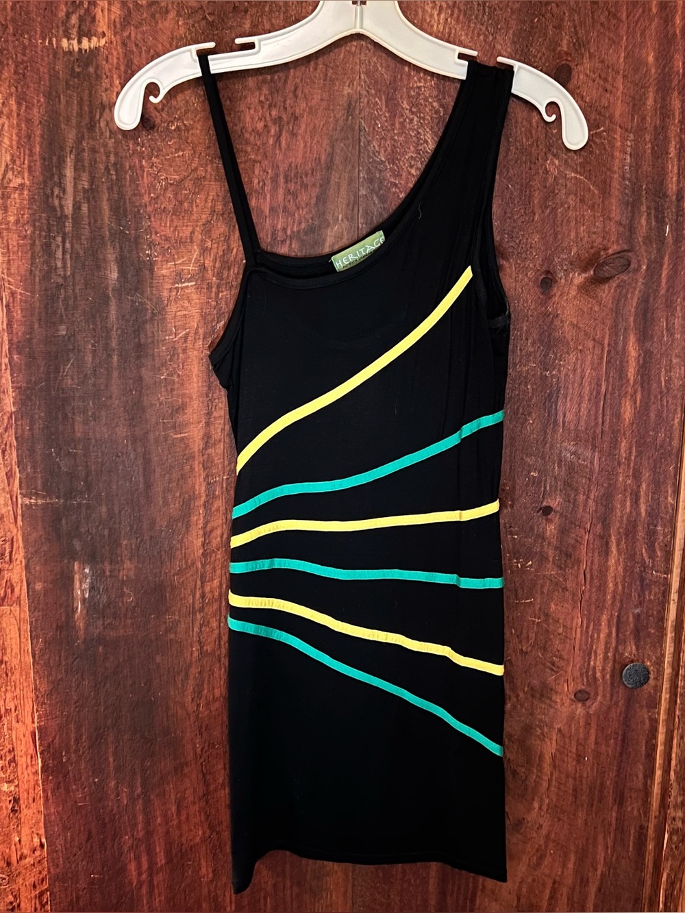 Heritage Black Top with Green Logo Patch